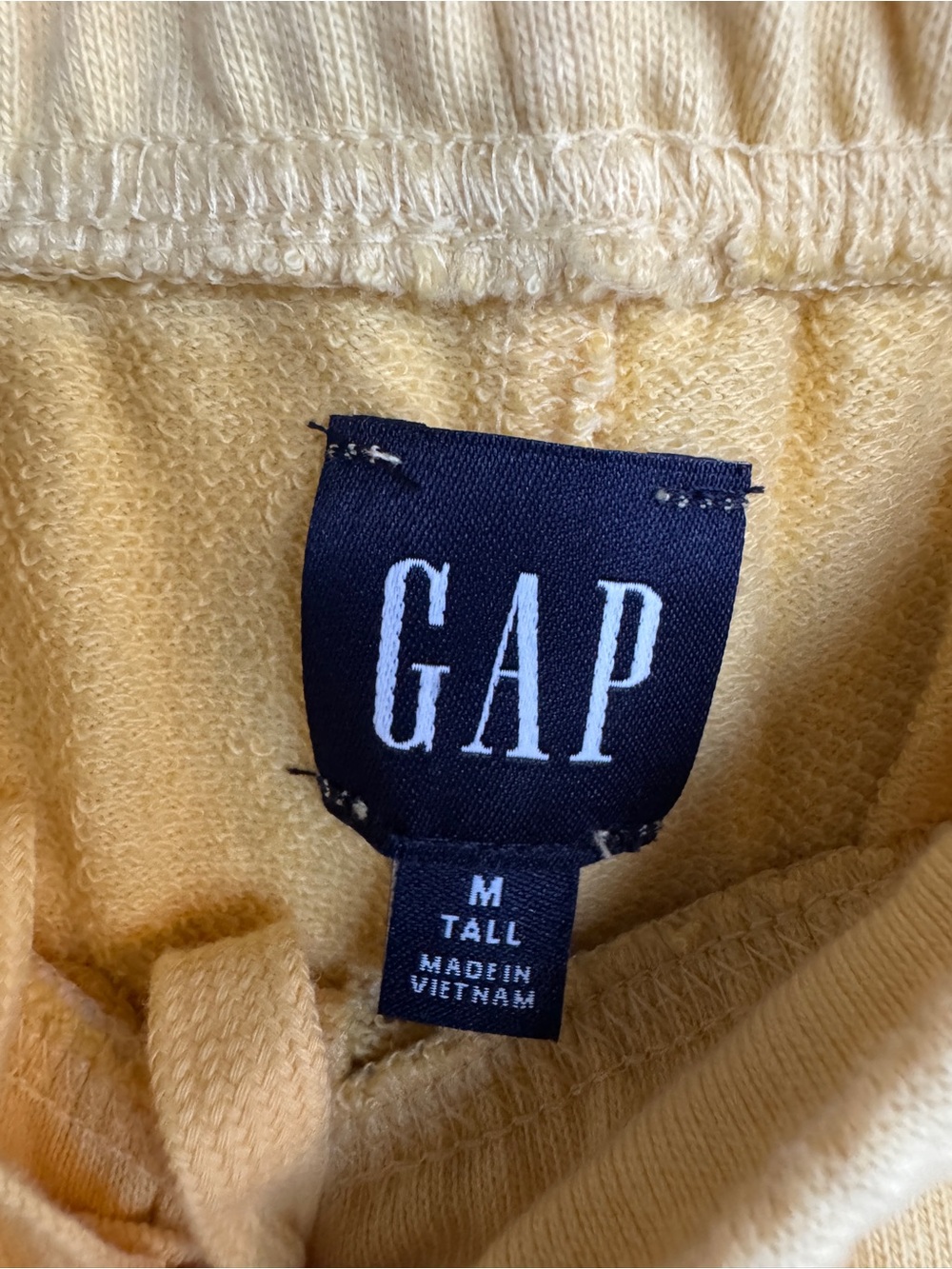 NWT GAP VintageSoft French Terry Wide Leg Sweatpants Yellow M Tall - Picture 5 of 13